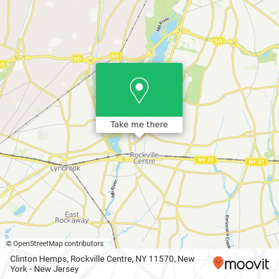 Mapa de Clinton Hemps, Rockville Centre, NY 11570