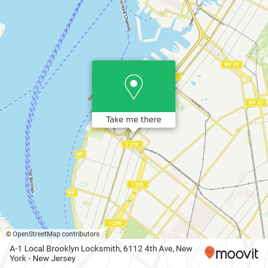 Mapa de A-1 Local Brooklyn Locksmith, 6112 4th Ave