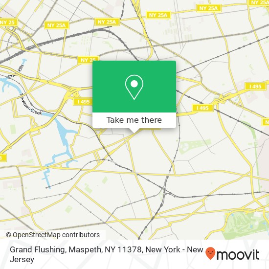 Mapa de Grand Flushing, Maspeth, NY 11378