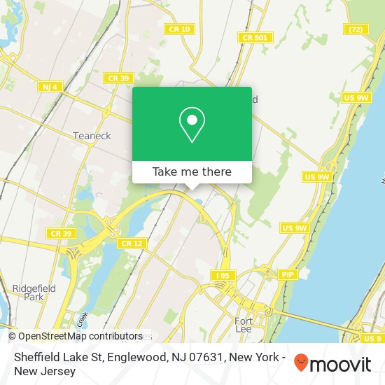 Mapa de Sheffield Lake St, Englewood, NJ 07631