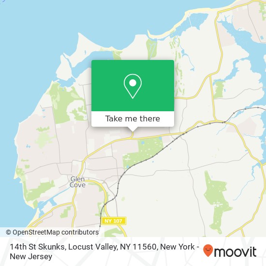Mapa de 14th St Skunks, Locust Valley, NY 11560