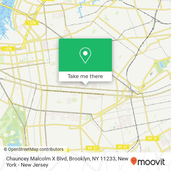 Chauncey Malcolm X Blvd, Brooklyn, NY 11233 map