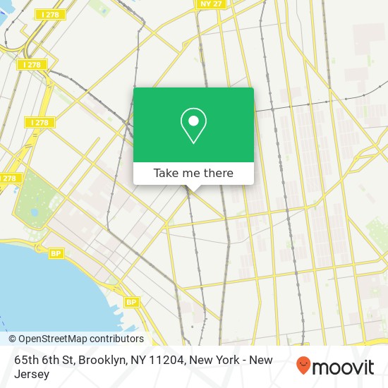 Mapa de 65th 6th St, Brooklyn, NY 11204