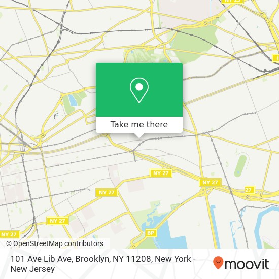 Mapa de 101 Ave Lib Ave, Brooklyn, NY 11208