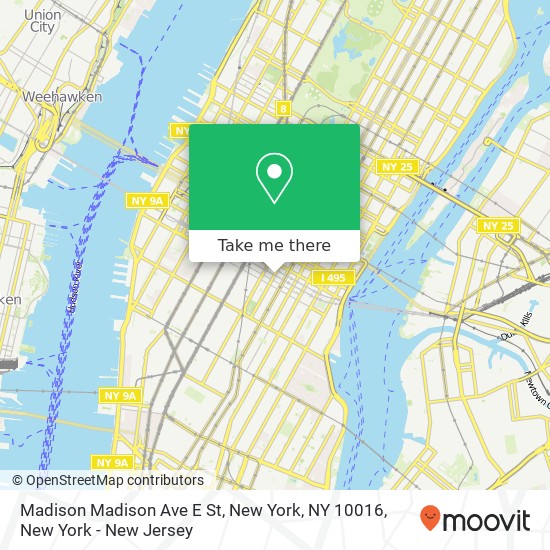 Mapa de Madison Madison Ave E St, New York, NY 10016