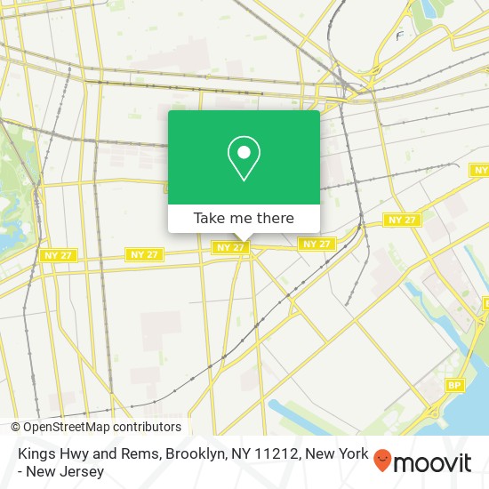 Mapa de Kings Hwy and Rems, Brooklyn, NY 11212