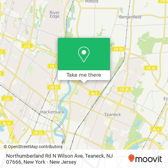 Northumberland Rd N Wilson Ave, Teaneck, NJ 07666 map