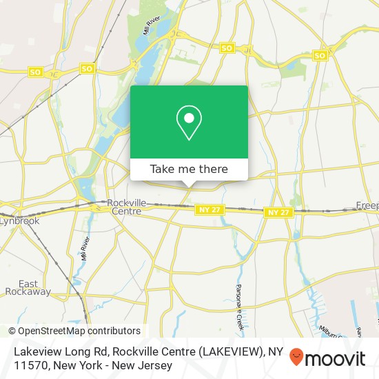 Mapa de Lakeview Long Rd, Rockville Centre (LAKEVIEW), NY 11570