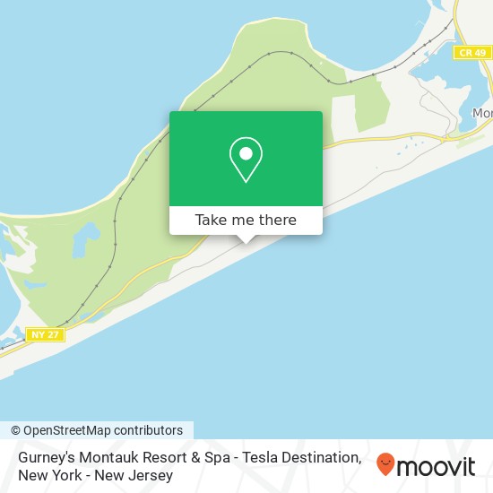 Gurney's Montauk Resort & Spa - Tesla Destination map