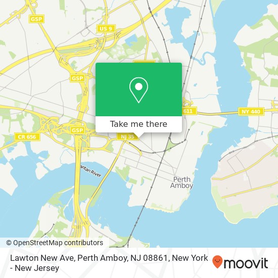 Mapa de Lawton New Ave, Perth Amboy, NJ 08861