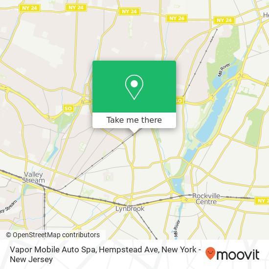 Mapa de Vapor Mobile Auto Spa, Hempstead Ave