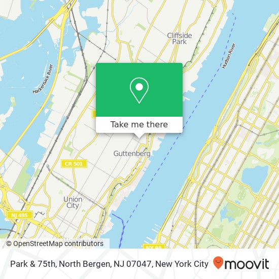 Mapa de Park & 75th, North Bergen, NJ 07047