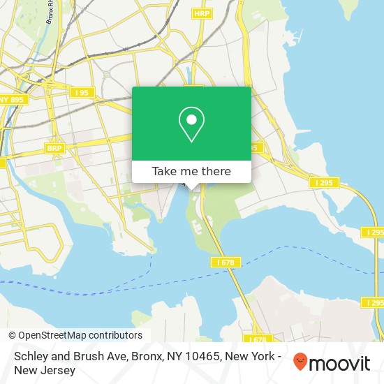 Mapa de Schley and Brush Ave, Bronx, NY 10465