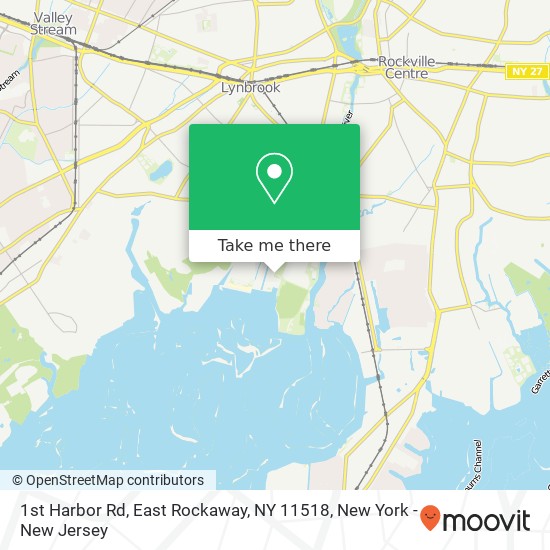 Mapa de 1st Harbor Rd, East Rockaway, NY 11518