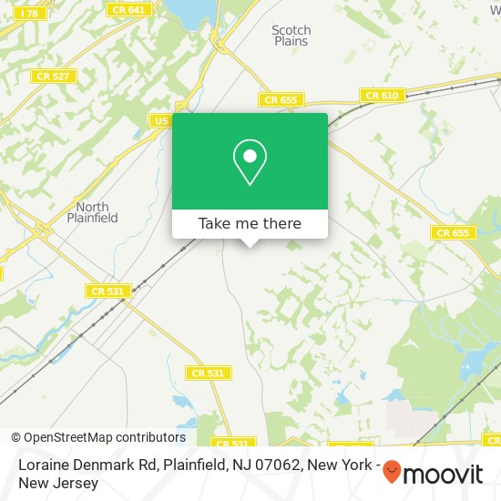 Loraine Denmark Rd, Plainfield, NJ 07062 map