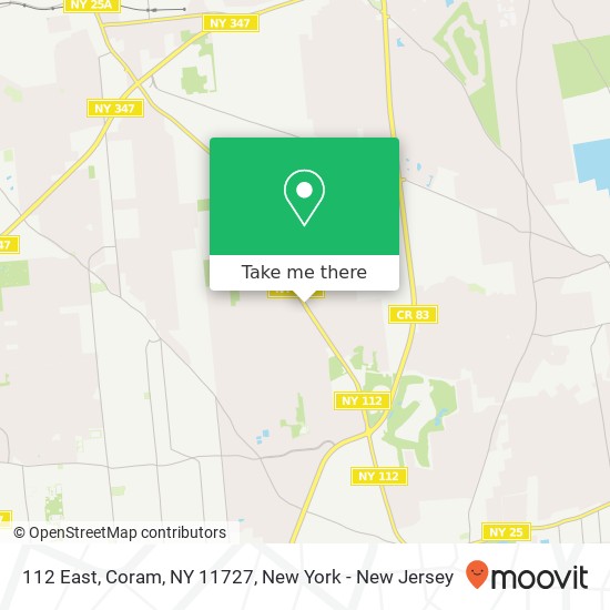 Mapa de 112 East, Coram, NY 11727
