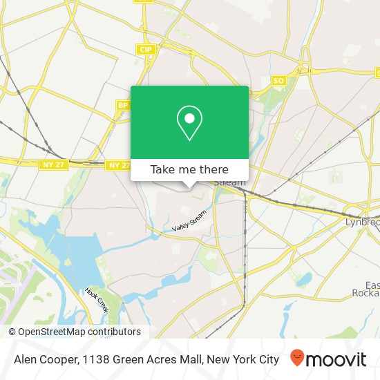 Mapa de Alen Cooper, 1138 Green Acres Mall