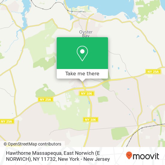 Mapa de Hawthorne Massapequa, East Norwich (E NORWICH), NY 11732