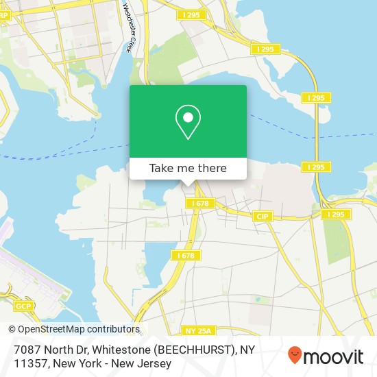 Mapa de 7087 North Dr, Whitestone (BEECHHURST), NY 11357