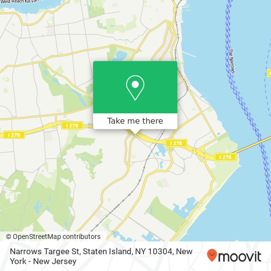 Mapa de Narrows Targee St, Staten Island, NY 10304