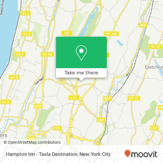 Mapa de Hampton Inn - Tesla Destination