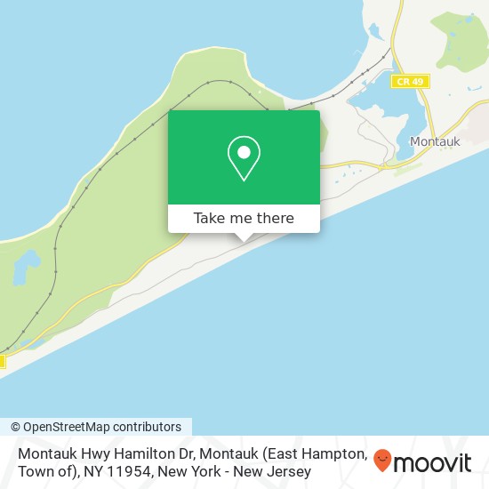 Montauk Hwy Hamilton Dr, Montauk (East Hampton, Town of), NY 11954 map