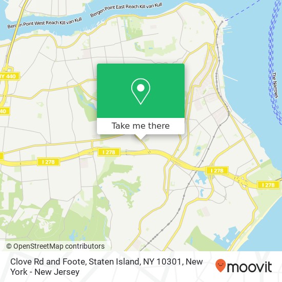 Mapa de Clove Rd and Foote, Staten Island, NY 10301