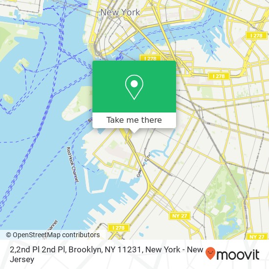 Mapa de 2,2nd Pl 2nd Pl, Brooklyn, NY 11231