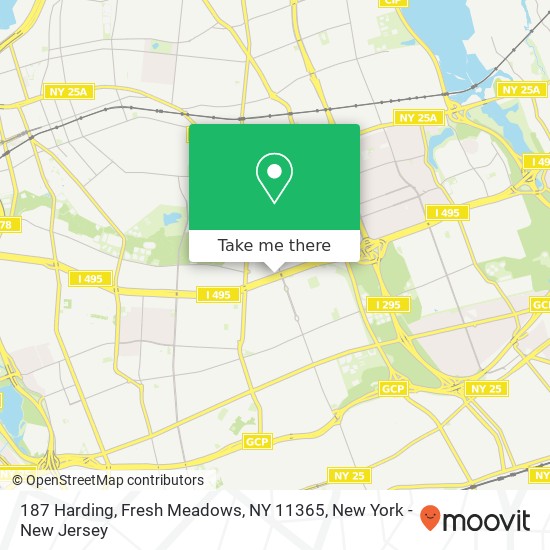 Mapa de 187 Harding, Fresh Meadows, NY 11365