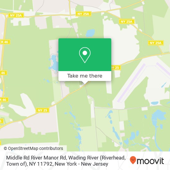Middle Rd River Manor Rd, Wading River (Riverhead, Town of), NY 11792 map