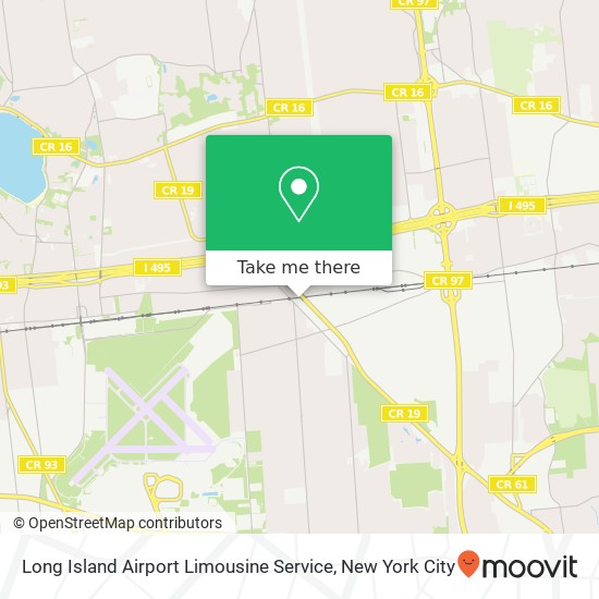 Mapa de Long Island Airport Limousine Service