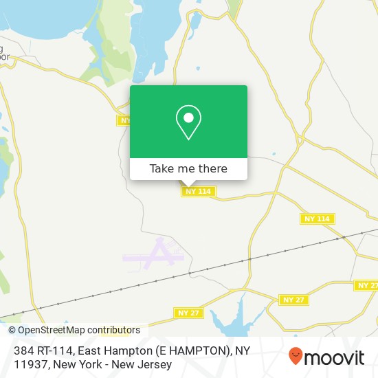 Mapa de 384 RT-114, East Hampton (E HAMPTON), NY 11937