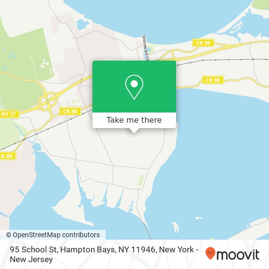 95 School St, Hampton Bays, NY 11946 map