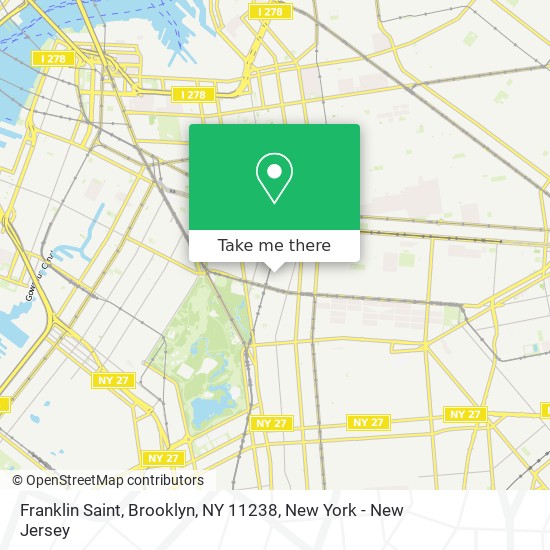 Franklin Saint, Brooklyn, NY 11238 map