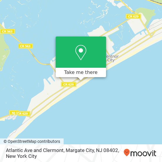 Mapa de Atlantic Ave and Clermont, Margate City, NJ 08402