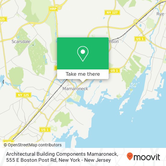 Mapa de Architectural Building Components Mamaroneck, 555 E Boston Post Rd