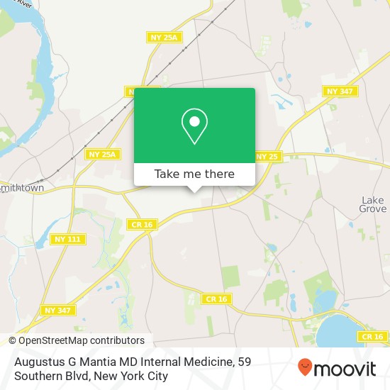 Augustus G Mantia MD Internal Medicine, 59 Southern Blvd map