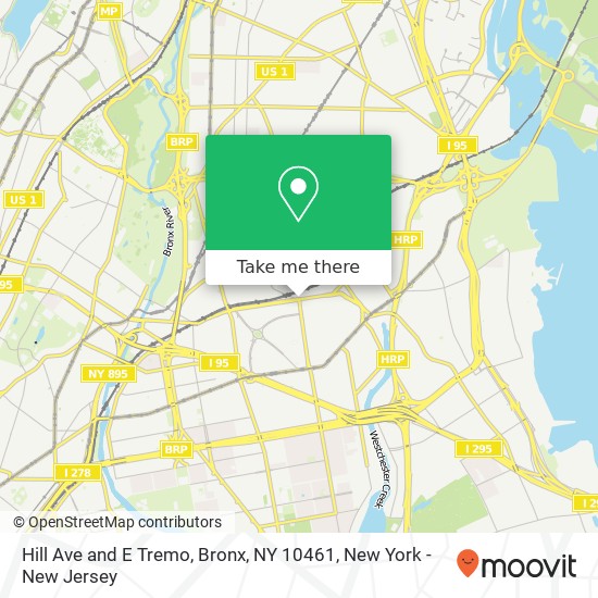 Mapa de Hill Ave and E Tremo, Bronx, NY 10461