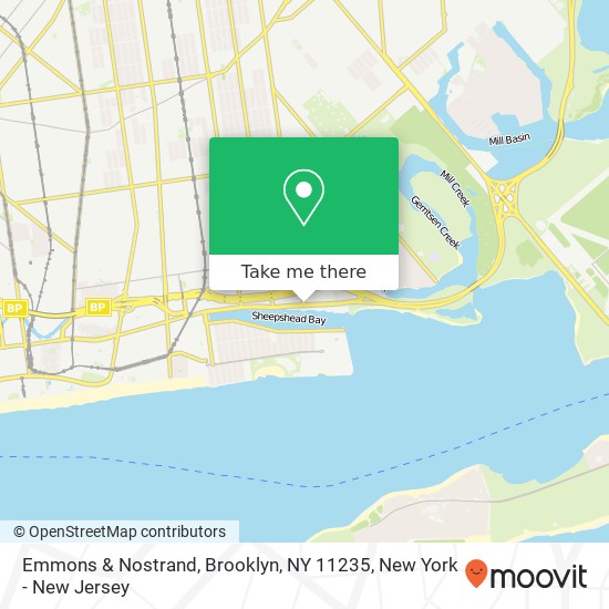 Mapa de Emmons & Nostrand, Brooklyn, NY 11235