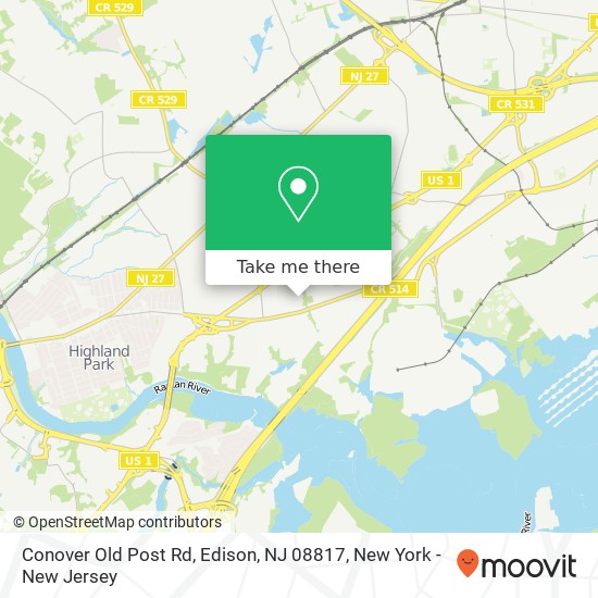 Conover Old Post Rd, Edison, NJ 08817 map