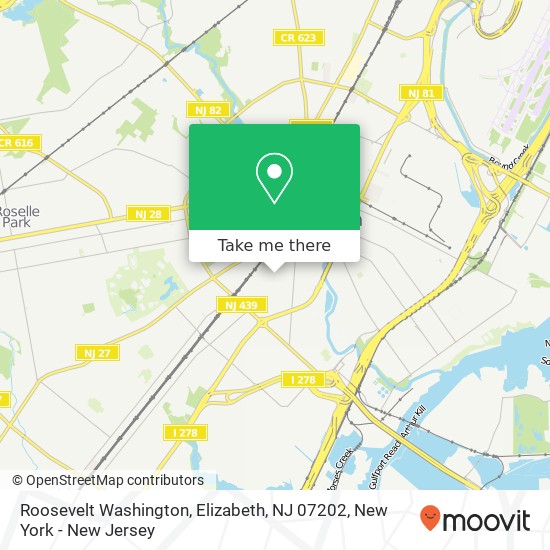 Roosevelt Washington, Elizabeth, NJ 07202 map