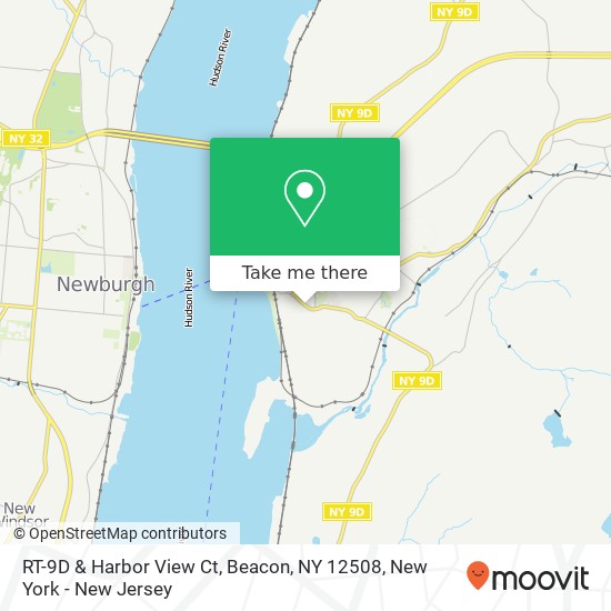 Mapa de RT-9D & Harbor View Ct, Beacon, NY 12508