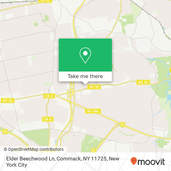 Elder Beechwood Ln, Commack, NY 11725 map