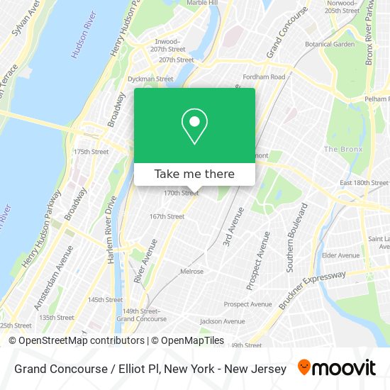 Mapa de Grand Concourse / Elliot Pl