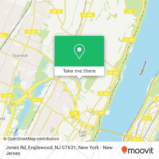 Mapa de Jones Rd, Englewood, NJ 07631