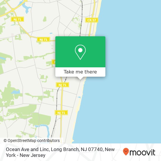 Mapa de Ocean Ave and Linc, Long Branch, NJ 07740