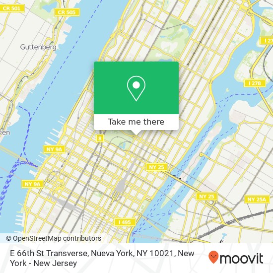 E 66th St Transverse, Nueva York, NY 10021 map