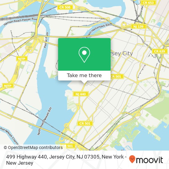 Mapa de 499 Highway 440, Jersey City, NJ 07305