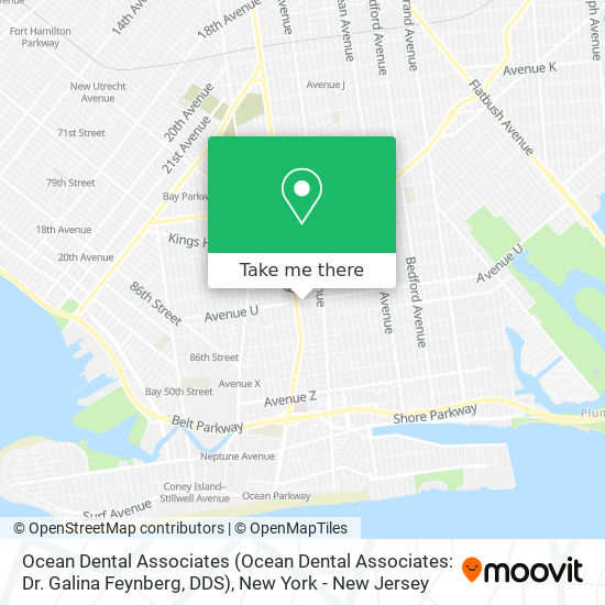 Mapa de Ocean Dental Associates (Ocean Dental Associates: Dr. Galina Feynberg, DDS)