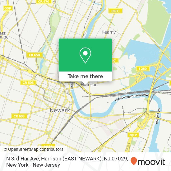 N 3rd Har Ave, Harrison (EAST NEWARK), NJ 07029 map
